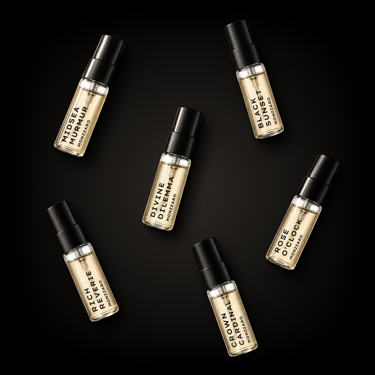 The Discovery Set: six 5 ml vials, one of each Epos perfume